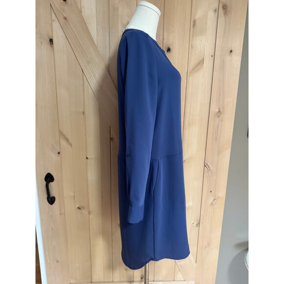 The Savile Row Co. London | Mandarin Collar Chiffon Blue Shirt Dress  | Size 2 - Picture 3 of 13